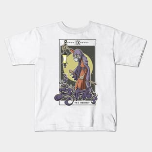 The Hermit Tarot Card Goth Gothic Gift Occult Comic Graphic Kids T-Shirt